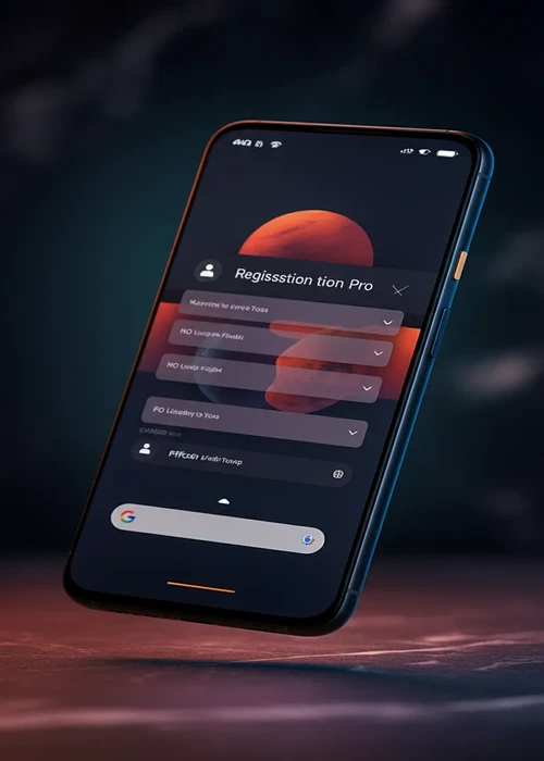 An image representing the Two Up Casino account registration interface, showcasing input fields for personal details and secure sign-up process.